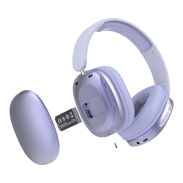 Minimalist Sports Office Wireless Headset Type C Replaceable Battery Bluetooth Headphones