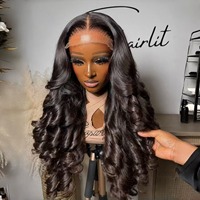 Perruques en cheveux humains HD Lace, cheveux vietnamiens, ondulations lâches, perruque de luxe sans colle, prête à porter, cheveux humains vierges bruts, dentelle HD 13x4 13x5x5