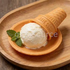 Lot de 7 cônes à gaufres plats 6x7cm en plastique, motif cœur, en mousse écologique, pour glaces factices et DIY - Product Image 6