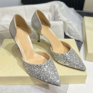 รองเท้ามูลเลอร์ รุ่นปี 2026 รองเท้าส้นสูงหนังแก้วสำหรับผู้หญิง รองเท้าแตะแบบสวมครึ่งเท้า รองเท้าทรงหัวแหลม พื้นรองเท้าทำจากยาง - Product Image 4