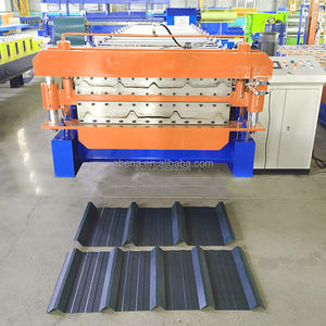 กระเบื้องเคลือบลูกฟูกประเภทและซี่โครงประเภท PPGI GI PPGL GL 2 In 1สองชั้นเหล็กแผ่นหลังคาโลหะม้วนเครื่องขึ้นรูป - Product Image 5