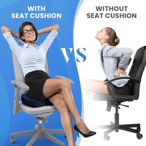 Memory Foam <strong>Seat</strong> <strong>Cushion</strong> for Office Airplane <strong>Bleacher</strong> Coccyx Sciatica Pain Relief Long Sitting Workers Drivers Desk <strong>Cushion</strong>