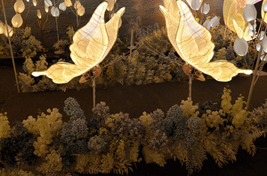 ไฟ LED รูปปีกผีเสื้อสีขาว GJ-WL002-4 สำหรับตกแต่งงานแต่งงานและโรงแรม - Product Image 3