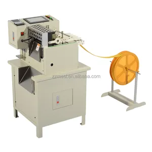 Tape Cutting Machine Automatic Stretch Satin Ribbon Bevel Angle Hot Fabric Tape Cutting Machine