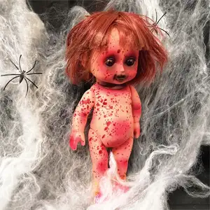 Halloween Reborn Zombie Pop Horror Rekwisieten Spookdag Bloed Baby Poppen Enge Rekwisieten Bedekt Met Bloed Speelgoed Enge Babypop Cadeau
