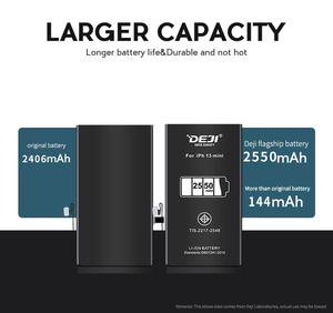 <span class=keywords><strong>Batterie</strong></span> cellulaire rechargeable haute capacité DEJI en gros pour <span class=keywords><strong>iPhone</strong></span> <span class=keywords><strong>13</strong></span> Mini |   Faible MOQ pour les grossistes KC TIS RoHS CE FCC - Product Image 1