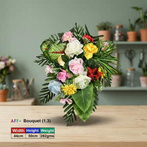 Artificial <b>Flower</b> Tropical Fusion Floral Bouquet <b>Wall</b> Arrangement - Product Image 3