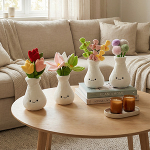 Linda Muñeca de Peluche en Forma de Florero, Plantas Artificiales, Decoración para el Hogar, Pequeña Decoración de Escritorio para <span class=keywords><strong>BROS</strong></span>, Rellena de Algodón PP, 30 cm - Product Image 2
