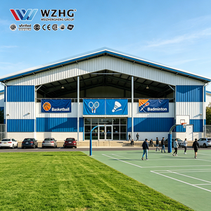 Solución Integral: Estructura de Acero para Pista de Bádminton, Edificio Deportivo Prefabricado Libre de Mantenimiento, Resistencia al Viento de 121+ mph, 20+ - Product Image 1