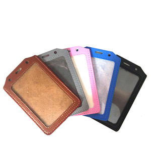 Porte-badge en cuir synthétique PU de grande taille, style professionnel, porte-carte d'identité pour employés avec fonction d'impression - Product Image 4