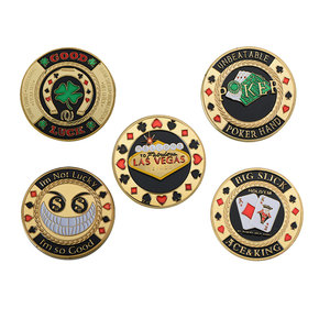 Tùy Chỉnh May Mắn Đồng Xu Chip Poker Thẻ Bảo Vệ Bảo Vệ Thách Thức Đồng Xu Chip Token Đồng Xu Trò Chơi Vàng Sòng Bạc Bảng Trò Chơi Kim Loại 3D 3Mm - Product Image 1