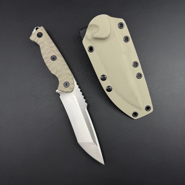 Customizable G10 Handle Camping and Hunting Knife Fixed Blade Knife for Survival with High Visibility OEM Knife