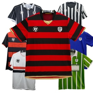 <strong>Ronaldo</strong> Custom Logo Classic Retro Vintage Soccer Jersey High Quality Custom Team 100% Polyester Breathable Quick Dry V-neck - Product Image 6