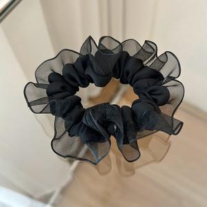 Chouchous pour cheveux en organza, dentelle et satin, élastiques pour queue de cheval, accessoires pour cheveux, collection Été Doux - Product Image 4