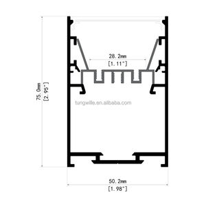 <span class=keywords><strong>Tube</strong></span> lumineux LED suspendu au plafond Tungwille 50x75mm, économie d'énergie, commande par télécommande/détecteur, bureau - Product Image 6