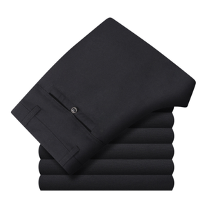 <span class=keywords><strong>Pantalon</strong></span> <span class=keywords><strong>en</strong></span> <span class=keywords><strong>lin</strong></span> décontracté d'été <span class=keywords><strong>pour</strong></span> <span class=keywords><strong>homme</strong></span>, léger et ample, <span class=keywords><strong>pour</strong></span> hommes d'âge moyen, avec taille mi-haute et devant plat - Product Image 5