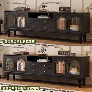 Meuble TV en bois massif de style français du milieu du siècle, table basse combinée, bar à domicile, salon, meubles, gain de place, grande capacité - Product Image 6