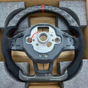 Volante de Fibra de Carbono Real para Volkswagen VW Golf 7 Golf 6 Golf 7.5 <span class=keywords><strong>GTI</strong></span> MK7 MK6 <span class=keywords><strong>Polo</strong></span> GTS GTD GTE R Passat CC R-Line - Product Image 4