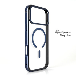 Coque de téléphone magnétique fine en métal avec dos transparent en PC pour iPhone 17 - Product Image 3