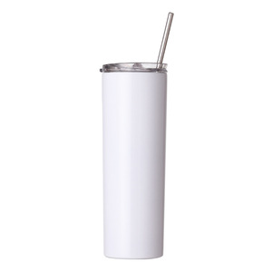 Échantillon gratuit gobelet de sublimation droit blanc à double paroi en acier inoxydable de 20 oz - Product Image 5