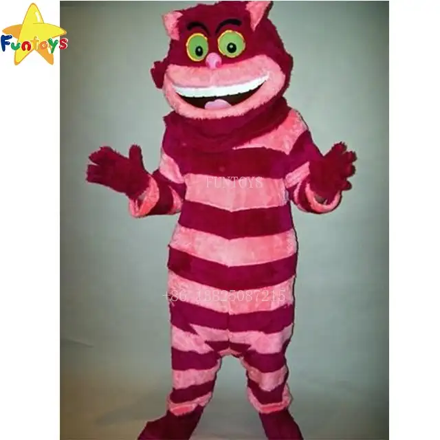 Funtoys CE Özelleştirilmiş Cheshire Kedi Karikatür Hayvan Cosplay Maskot Kostüm Performans fursuit yetişkin için