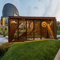 Clôture en treillis d'acier Corten pour jardin, ferme, chantier de construction, traitement thermique, écologique, résistant aux intempéries, poudré