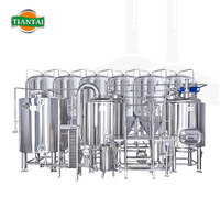 Système de brassage de bière artisanale compact 500L 2025, brasserie à 2 cuves avec contrôle semi-automatique