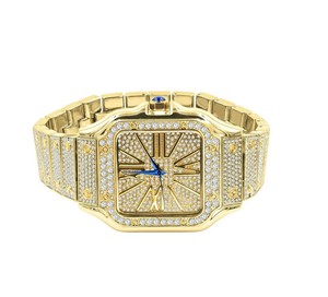 Reloj de diamantes de calidad superior con diseño moderno para regalar y usar en fiestas para mujeres disponible a precios al por mayor - Product Image 3
