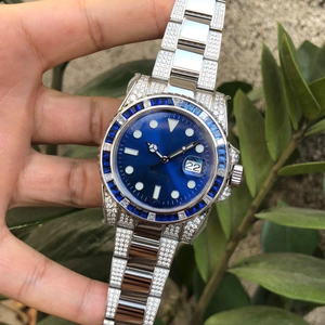 Relojes Mecánicos de 40 mm, Automáticos, de Metal Dorado, con Bisel de Diamantes de Zafiro, Reloj de Lujo para Hombre, Reloj Deportivo Mecánico de <span class=keywords><strong>Oro</strong></span> con Diamantes - Product Image 2