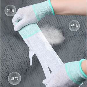Guantes antiestáticos de fibra de carbono, finos, transpirables, de nailon, sin polvo, elásticos y flexibles para talleres de ensamblaje electrónico - Product Image 1