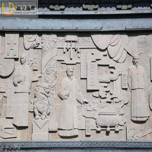 Jiahua Sculpture <b>Stone</b> Relief Chinese Style <b>Landscape</b> Wall Art For Campus Square Decoration - Product Image 4