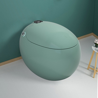 WC automatique électrique intelligent, cuvette ronde de couleur rose, forme d'œuf, toilette intelligente