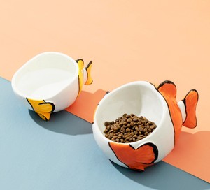 Bol surélevé moderne en céramique peint à la main pour aliments et eau pour chat, protège la colonne cervicale, fournitures pour animaux <span class=keywords><strong>de</strong></span> compagnie - Product Image 6