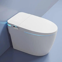 Toilette intelligente moderne bleue en céramique pour salle de bain, toilette intelligente en céramique pour hôtel et maison