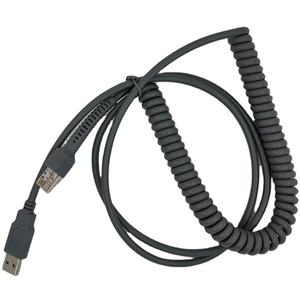 Кабель сканера, Лидер продаж, бесплатный образец, производство по заводской цене, LBT 3 м Ls2208 USB кабель, USB a-RJ45 спиральный Удлинительный кабель - Product Image 2