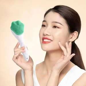 Wholesale LM Soft Silicone Face Wash <b>Brush</b> Facial Cleanser Makeup Remover Pore <b>Cleaning</b> Long Handle - Product Image 6