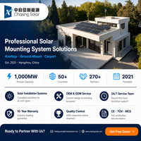 Sistem Pemasangan Panel Surya Atap Datar Non-Penetrasi untuk Atap Beton Baja Berbalast Kit Rak PV Beban Angin 60m/s+ Tahan 20-25 Tahun