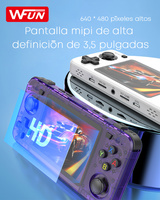 Console de jeu portable R36h Arkos Système Linux open source 64 Go/128 Go Lecteurs de jeux vidéo 3.5 pouces
