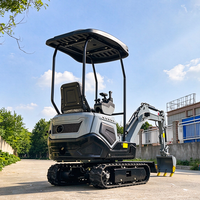 Mini Excavator 1.2 Ton Langsung dari Pabrik, Mesin EPA, Crawler Mini Digger Kubota, Mesin Excavator Kecil dengan Bucket Thumb