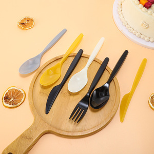 Nhà bếp ăn cơm trưa trọng lượng nặng bọc dùng một lần dao kéo gói với khăn ăn và muối/hạt tiêu gói nhiệm vụ nặng nề thiết lập dao kéo - Product Image 3