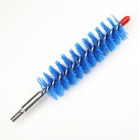 Brosse industrielle de polissage et de meulage en tube, à poils en nylon, manche en acier, diamètre 16 mm, pour le débavurage de métaux DIY, OEM