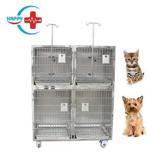 HC-R015 Pet clinic instruments stainless steel cage Small Animal cages for pet cat dog in competitive price