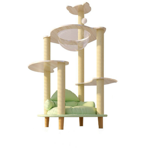 Árbol para Gatos Minimalista de Madera Ecológico con Estructura para Trepar, Rascador y Casa para Gatos - Cartón para Todas las Estaciones - Product Image 6
