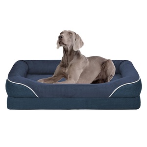 Modern orthopedisch hondenbed voor grote honden, afneembare hoes, waterdicht, fluweel, antislip bodem, orthopedisch schuim, slaapcomfort, slaapbank - Product Image 1