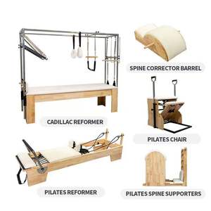 Lit de Pilates <span class=keywords><strong>en</strong></span> <span class=keywords><strong>bois</strong></span> de chêne, Reformer, Cadillac, Chaise, Correcteur de colonne vertébrale, <span class=keywords><strong>Kit</strong></span> Reformer Pilates Premium <span class=keywords><strong>en</strong></span> promotion - Product Image 2