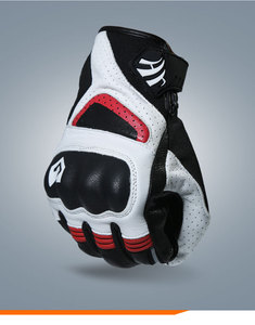 Chuyên Nghiệp Chống-Mùa Thu Da Unisex Xe Máy Găng Tay Màu Đỏ Đầy Đủ Ngón Tay Knuckle Vỏ Lòng Bàn Tay Pad Cho Thể Thao Ngoài Trời Đi Xe Đạp Cưỡi - Product Image 4