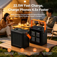 Banco de Energía Solar de 120000mAh/200000mAh y 22.5W con Batería de Litio-Polímero, PVC, 12 Puertos, Luz LED para Camping y Brújula para Emergencias al Aire Libre