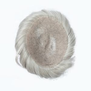 Postizo de Cabello Rizado para Hombre, Base de Encaje Transpirable con Nudo Único de PU, Cabello Humano Negro para Zonas con Cabello Fino - Product Image 5