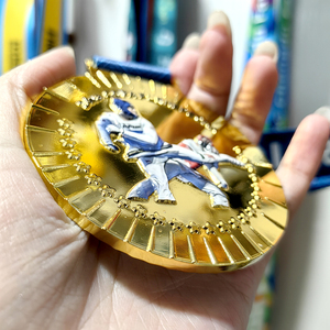 Commercio all'ingrosso a buon mercato oro personalizzato 3D in lega di zinco medaglie sportive moderno/tradizionale/antico Judo Karate <span class=keywords><strong>Taekwondo</strong></span> medaglia con Logo - Product Image 6