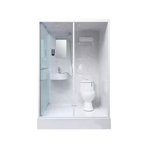 Salle de bain modulaire préfabriquée moderne et simple, avec douche complète intégrée, séparation humide et sèche, commande intelligente, pour maison d'hôtes - Product Image 2